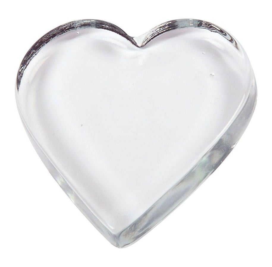 Kunst & Handwerk Ausstattung - Creativ Company - Heart Glass Transparent 10x9cm - 558050