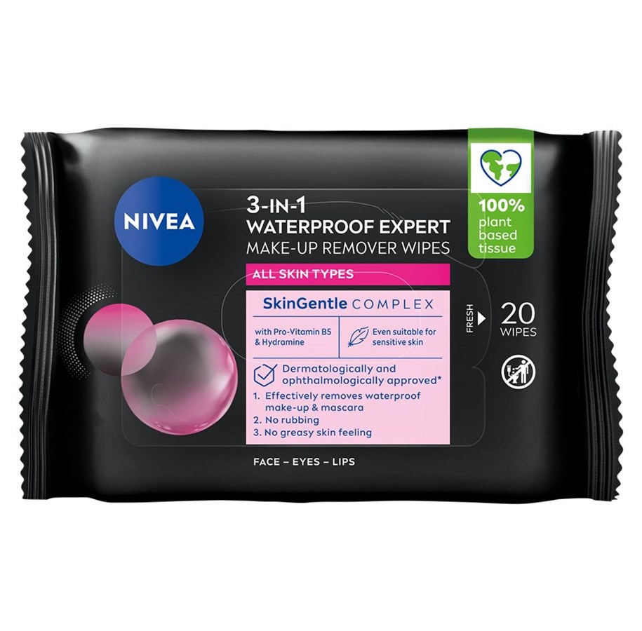 Gesichtspflege - Nivea MicellAIR Expert Make-up Remover Waterproof Wipes 20 Stück - 4005900513328