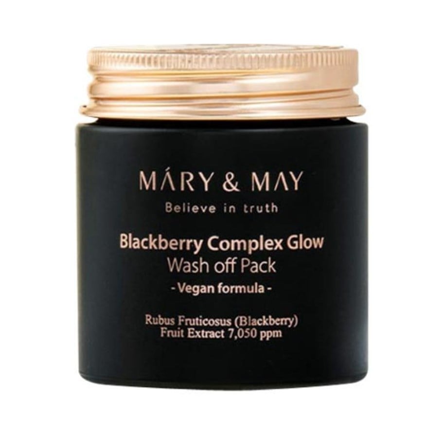 Gesichtspflege - Mary & May Blackberry Complex Glow Wash Off Pack (125 g) - 8809670682071