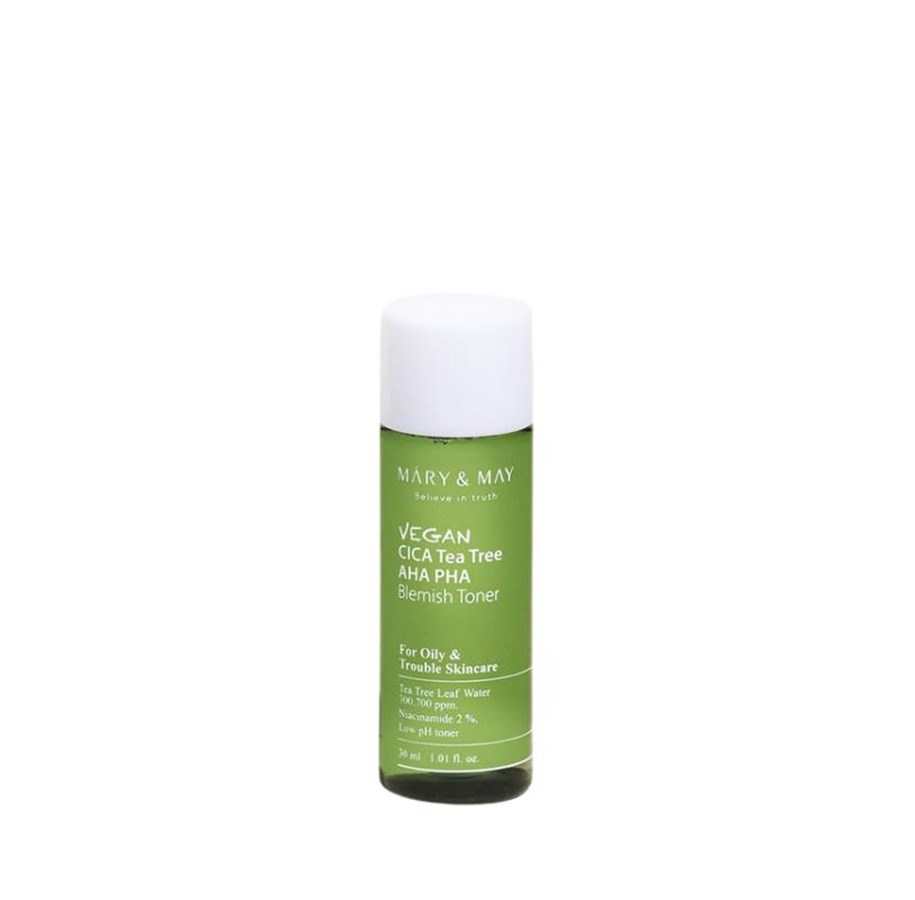 Gesichtspflege - Mary & May Vegan Cica Tea Tree AHA PHA Toner (30 ml.) - 8809670682149