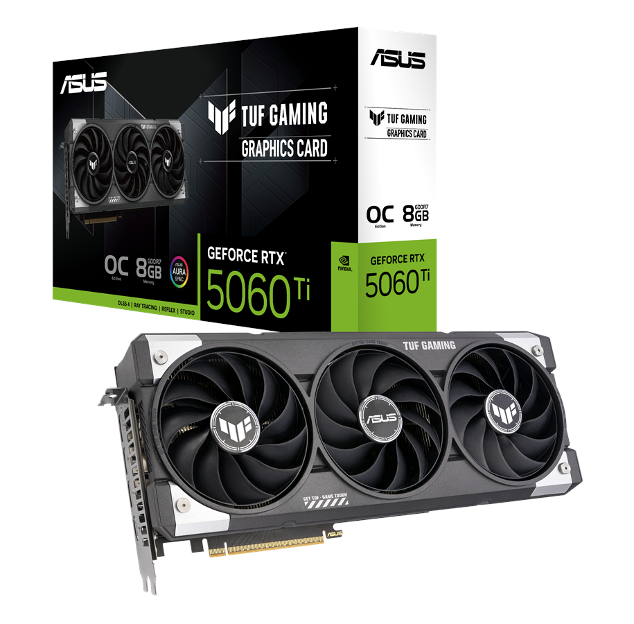 Grafikkarte - ASUS GeForce RTX 5060 Ti TUF OC - 8GB GDDR7 RAM - Grafikkarte - 90YV0MR0-M0NA00