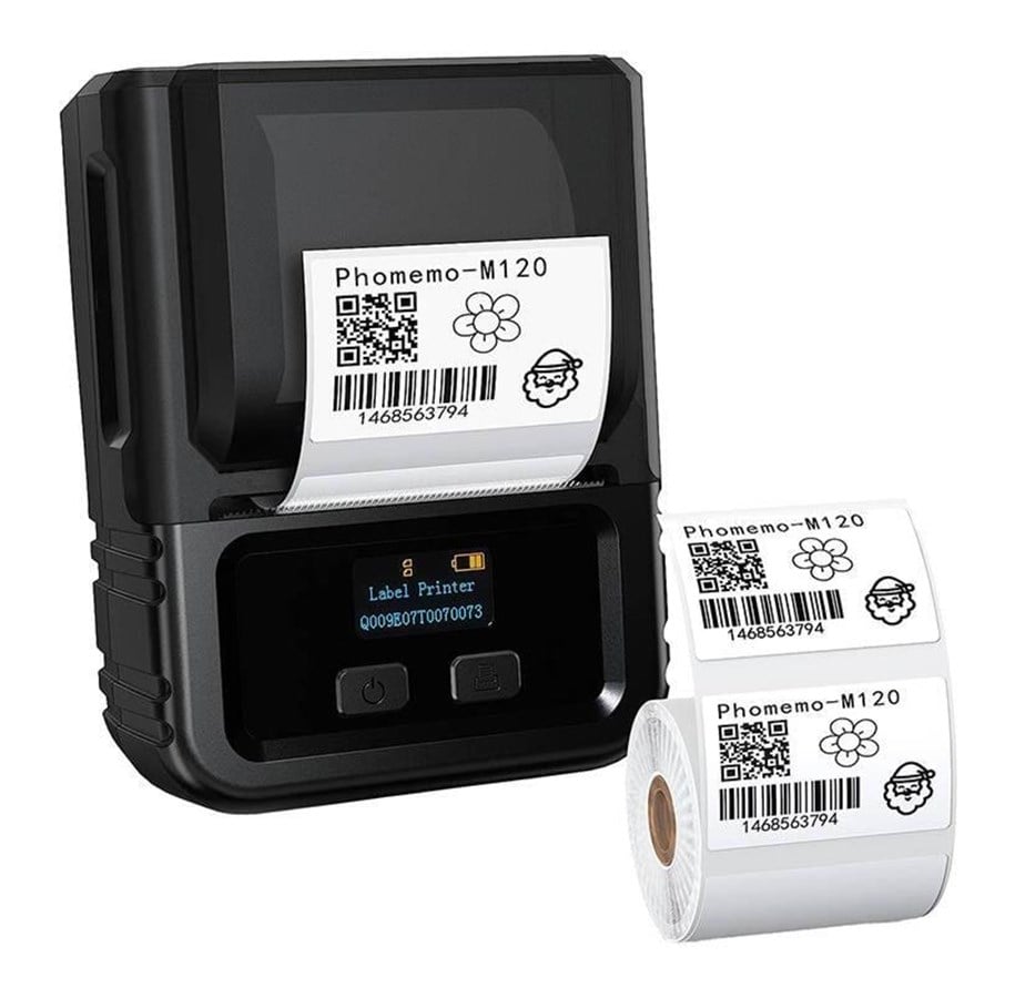 Label printer - Phomemo M120 Portable Label Printer - Black - M120-BK