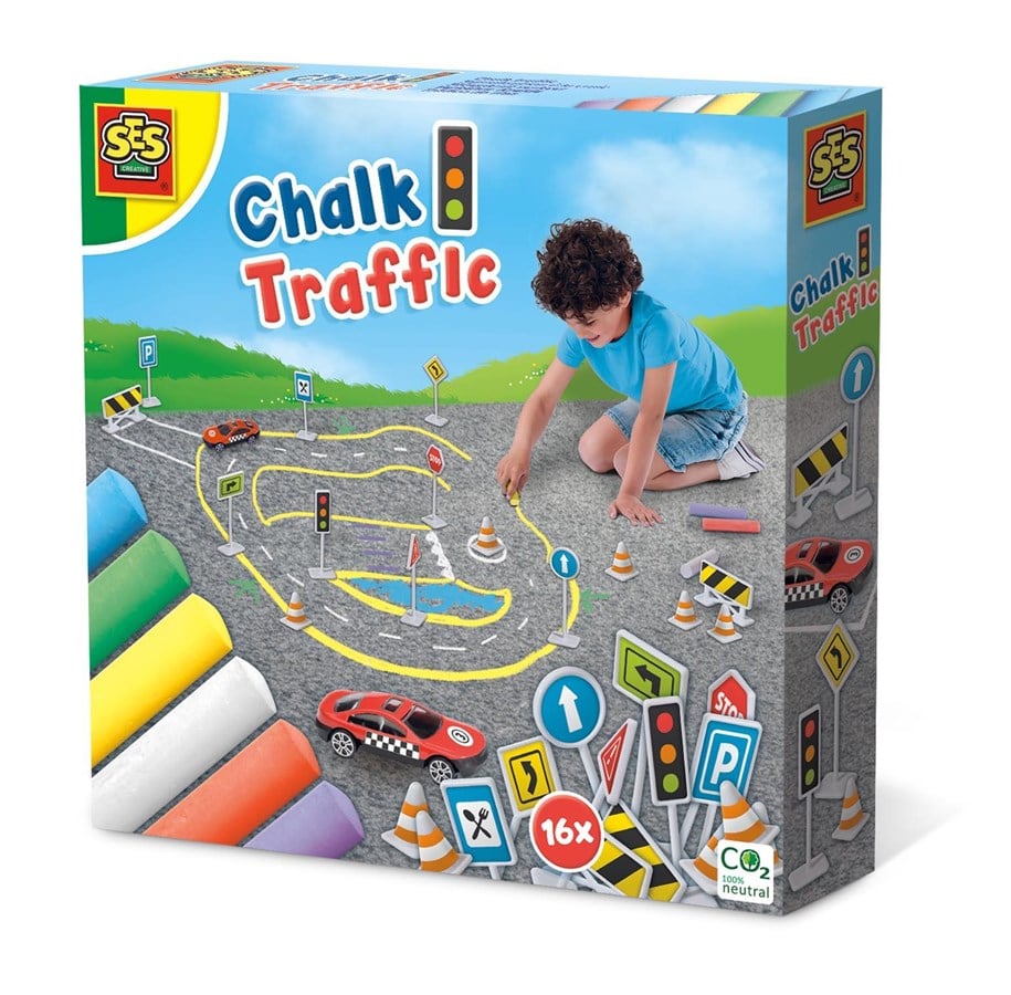 Kreativ-Spiele - SES Creative Chalk Traffic - 02203