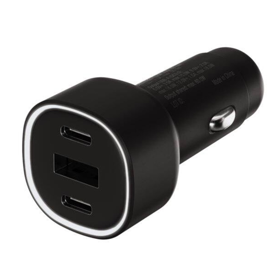 Handys - Adapter und Ladegeräte - Vivanco Super fast 60W Car charger 2xUSB-C 30W/USB-A 18W - 64341