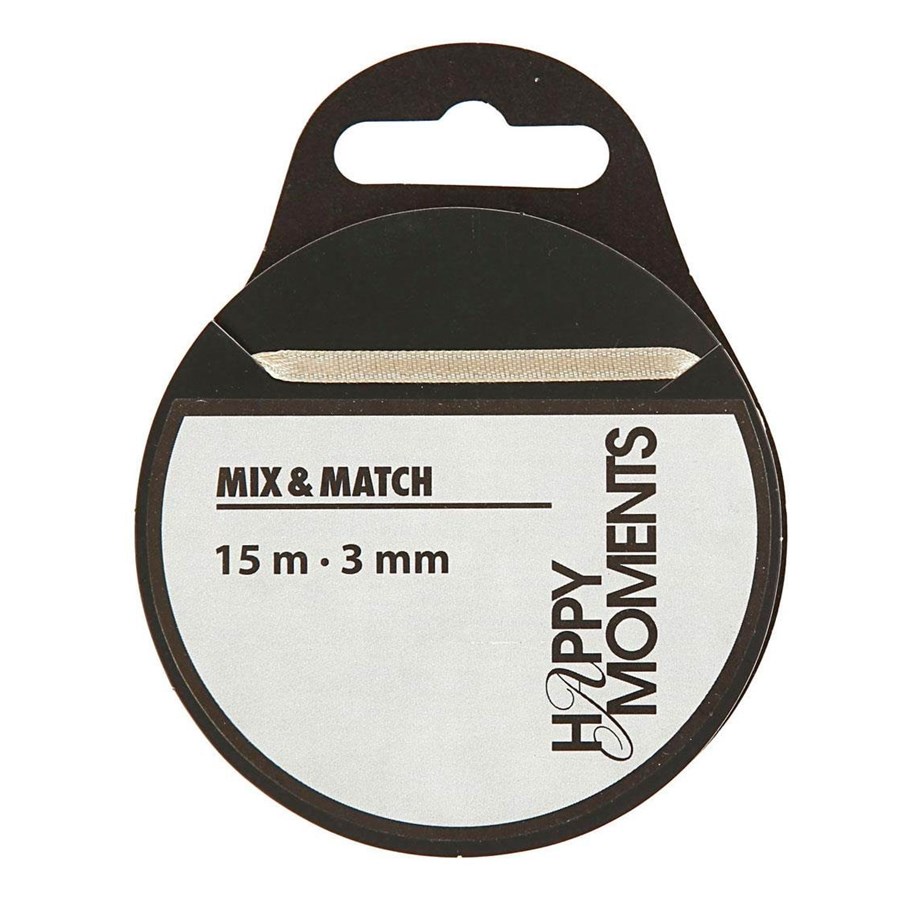 Hobby-Zubehör - Creativ Company - Satin ribbon Off-white 15m - 513661