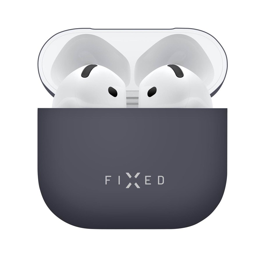 Handys - Cover & Cases - FIXED Silky Silicone case for Apple AirPods 4/4 ANC Blue - FIXSIL-1473-BL
