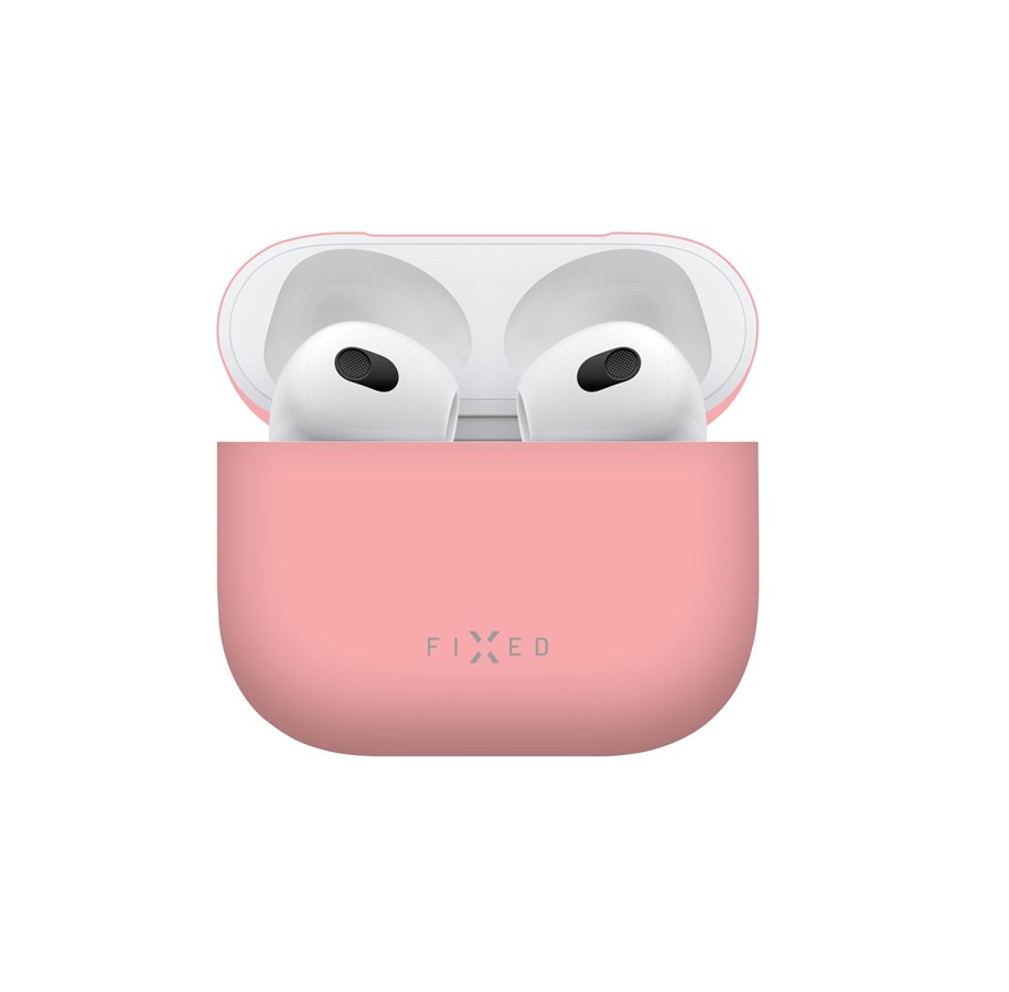 Handys - Cover & Cases - FIXED Silky Silicone case for Apple Airpods 3 Pink - FIXSIL-816-PI