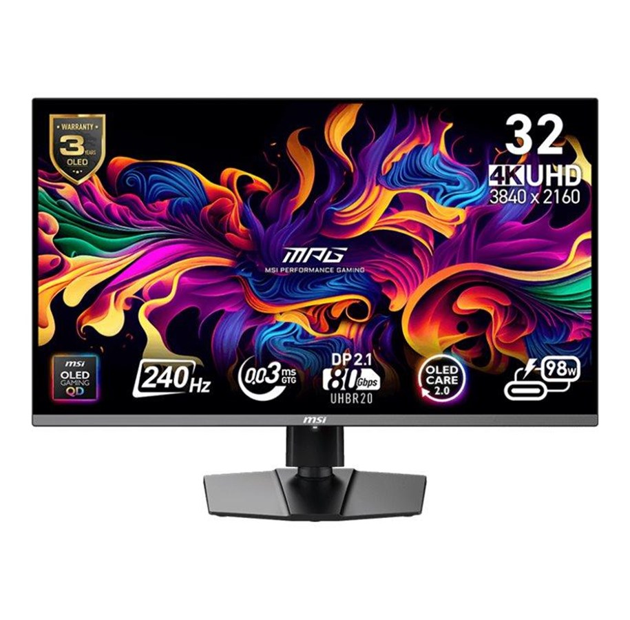 Bildschirm - 32" MSI MPG 322URXDE - 3840x2160 - 240Hz - QD-OLED - KVM switch - 9S6-3DD29A-021