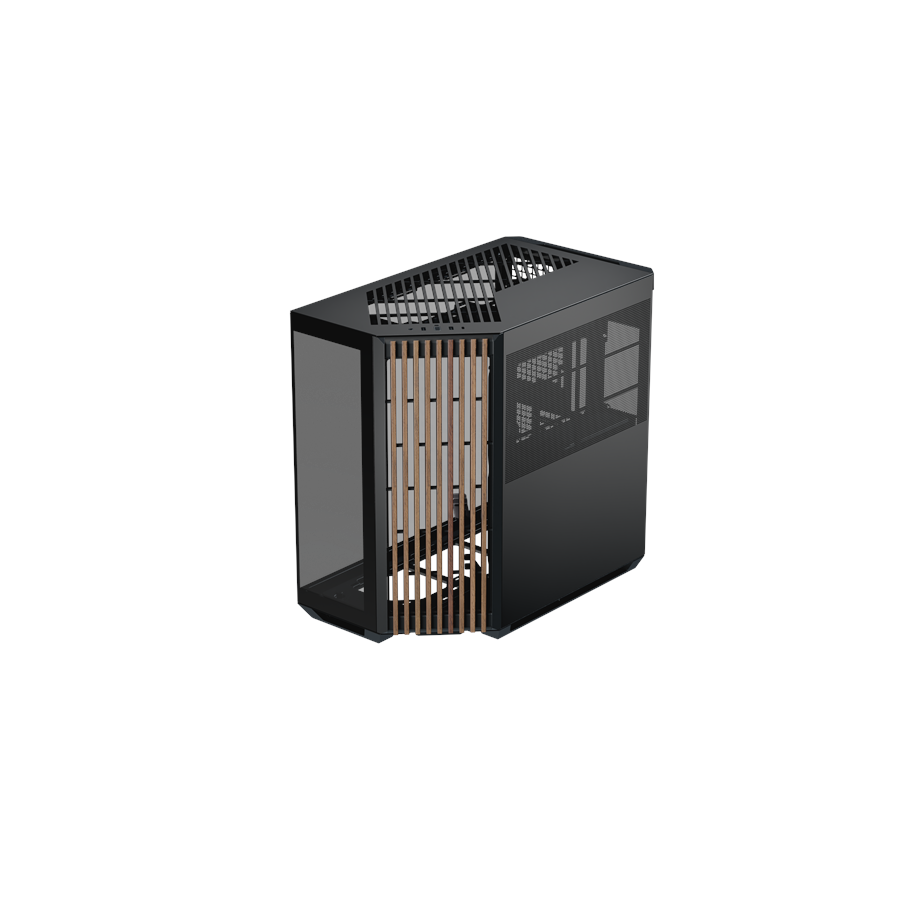 Gehäuse - APNX V1 Black/Wood - Gehäuse - Miditower - Schwarz - APCM-VI01103.11