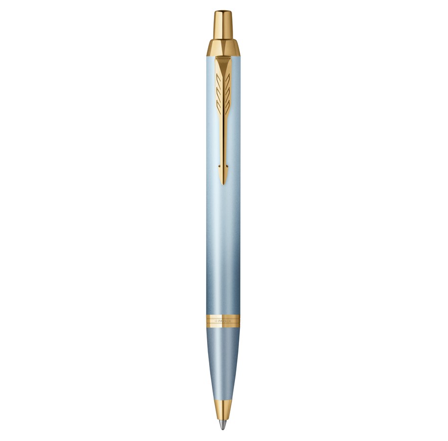 Utensilien zum Schreiben und Zeichnen - Parker IM Writing Rituals | Ballpoint Pen | Turquoise Green Finish with Gradient | Gold Trims | Medium Point | Blue Ink | Gift Box - 2203894