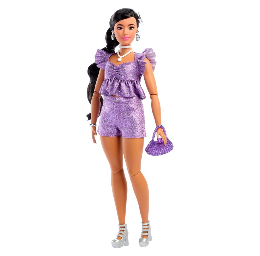 Dolls & Accessories - Barbie Deluxe Style Purple Shorts Indian Doll - JFP43