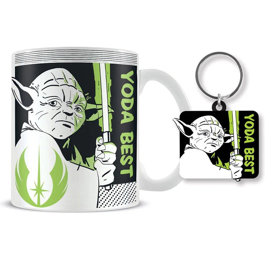 Merchandise - Pyramid - Star Wars (Yoda Best) Mug & Keychain Set - Becher - GP86631