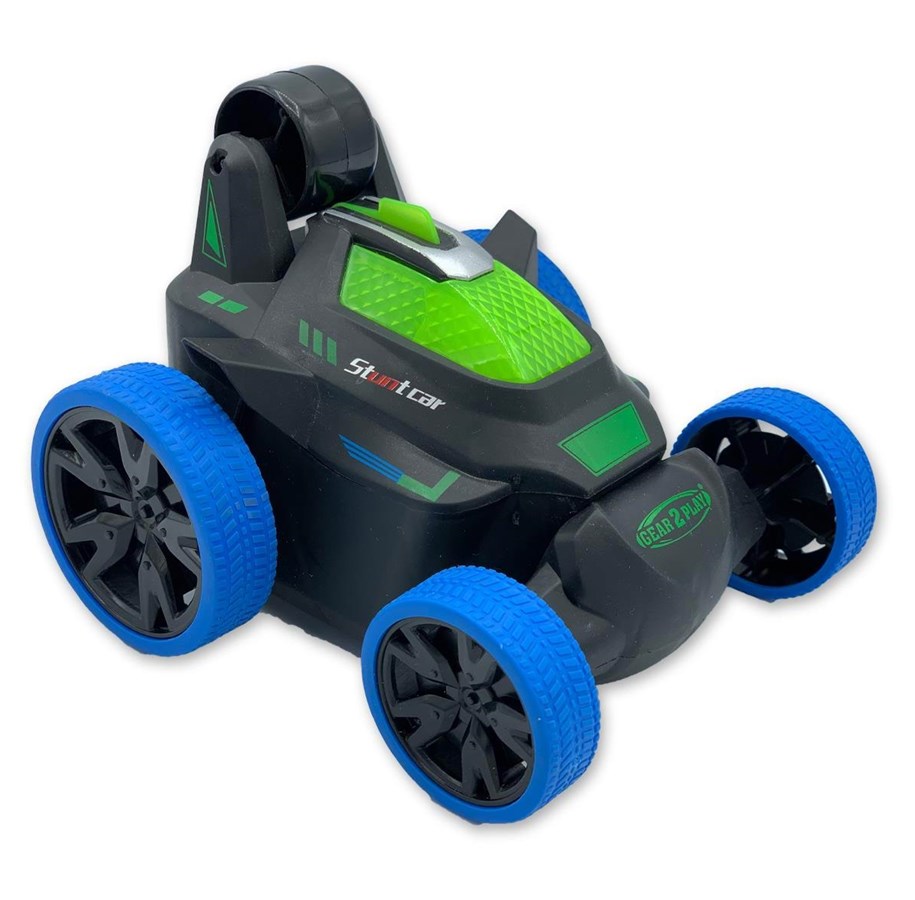 Ferngesteuert - Gear2play - RC Stunt & Roll Remote Control Car Blue - TR41603