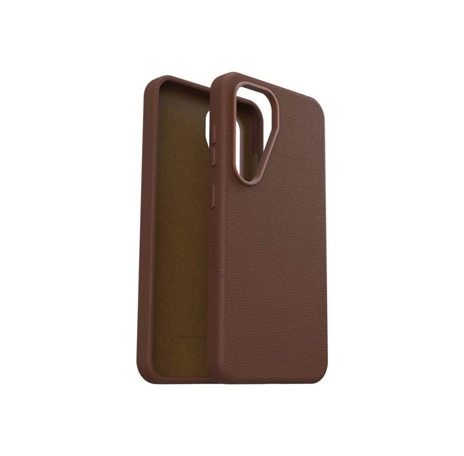 Handys - Cover & Cases - OtterBox Symmetry Cactus Leather Samsung Galaxy S25 Rich Adove - brown - 77-97387