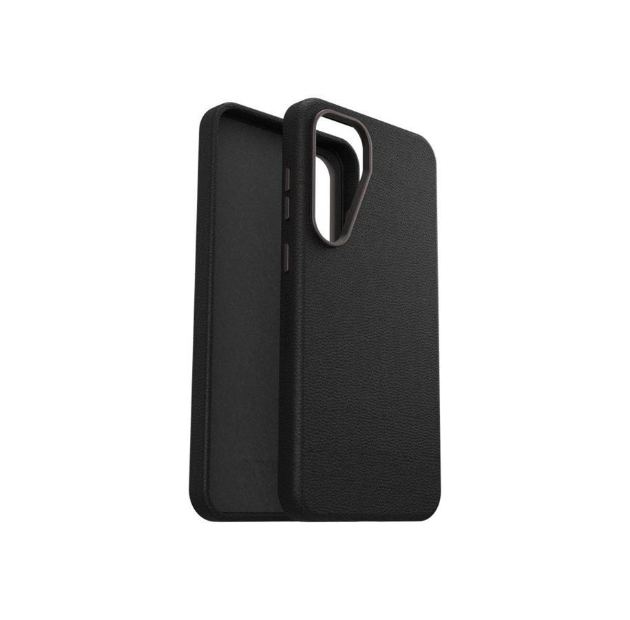 Handys - Cover & Cases - OtterBox Symmetry Cactus Leather Samsung Galaxy S25+ Noir Ash - black - 77-97446