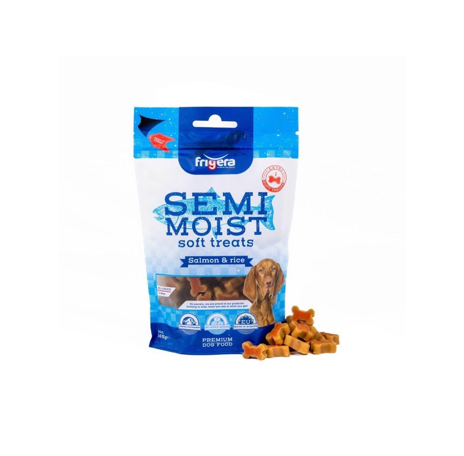 Hunde - Frigera - Semi-Moist soft treats  Salmon & Rice 165g - 402285861225