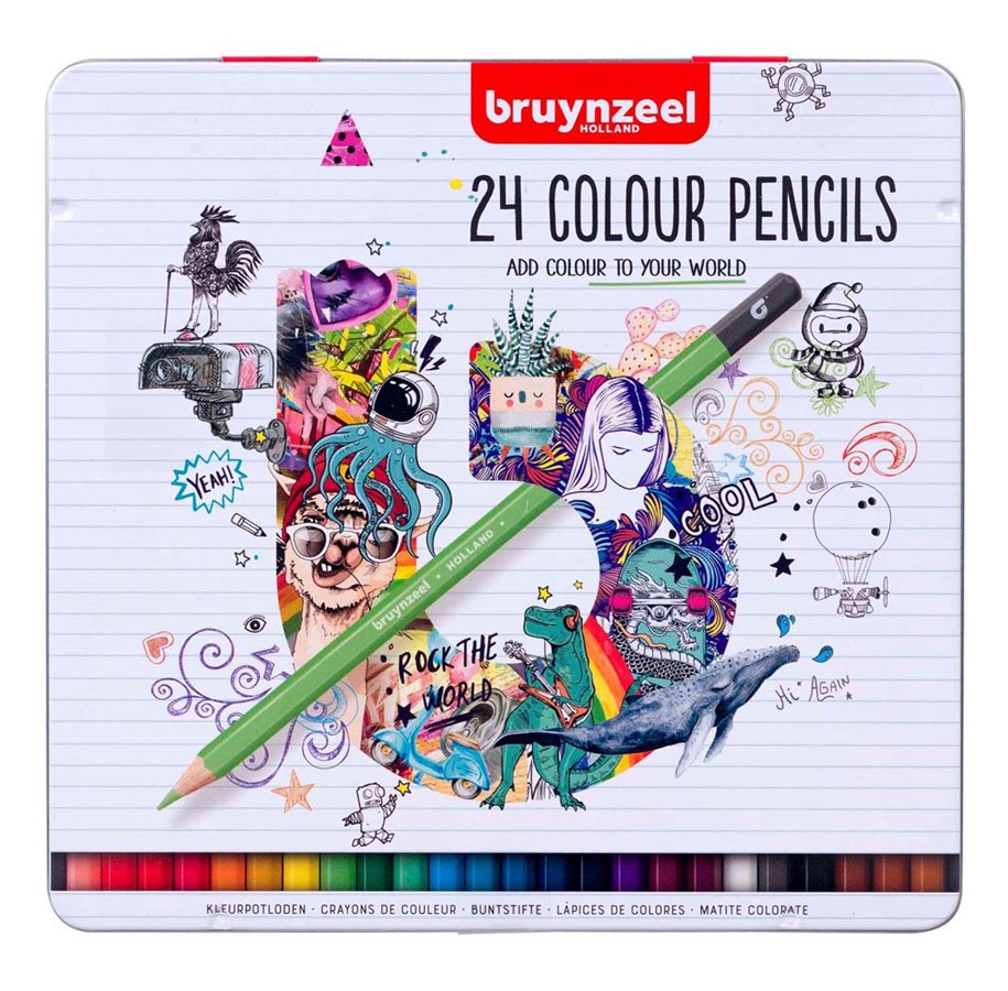 Kreativ-Spiele - Bruynzeel Colored Pencils Tin 24 Colors - 60212224