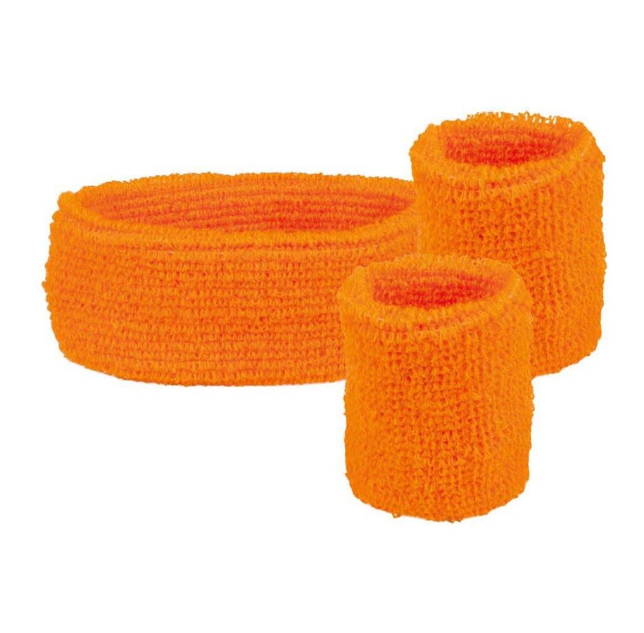 Kostüme - Boland - Sweatbands Neon Orange 3 pcs. - 01896