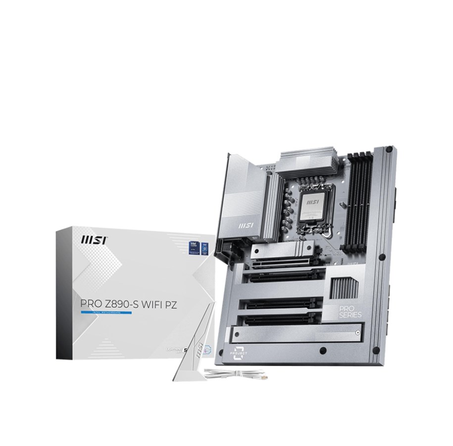 Mainboard - MSI PRO Z890-S WIFI PZ Mainboard - Intel Z890 - Intel LGA1851 - DDR5 RAM - ATX (Project Zero) - PRO Z890-S WIFI PZ