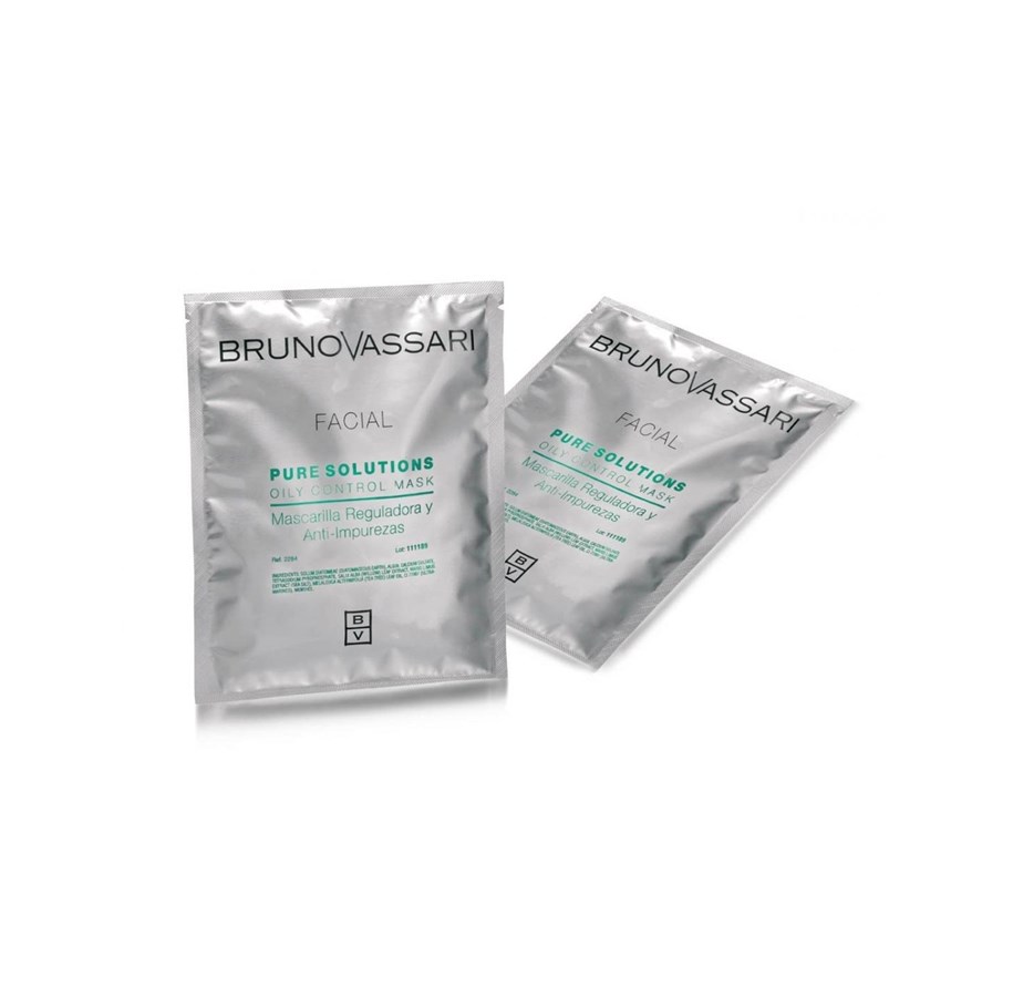 Gesichtspflege - Bruno Vassari Set  Pure Solutions Tea Tree Oil, Eliminates Impurities, Peel-Off Mask, For Face, 6 pcs, 30 g - 8432666022843
