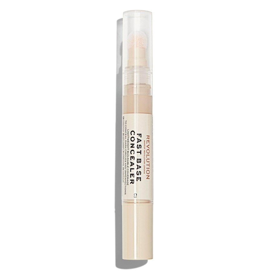 Make-Up - Makeup Revolution Fast Base Concelear, Under-Eye Concealer Pen, C 3, 4.5 ml - 5057566034098