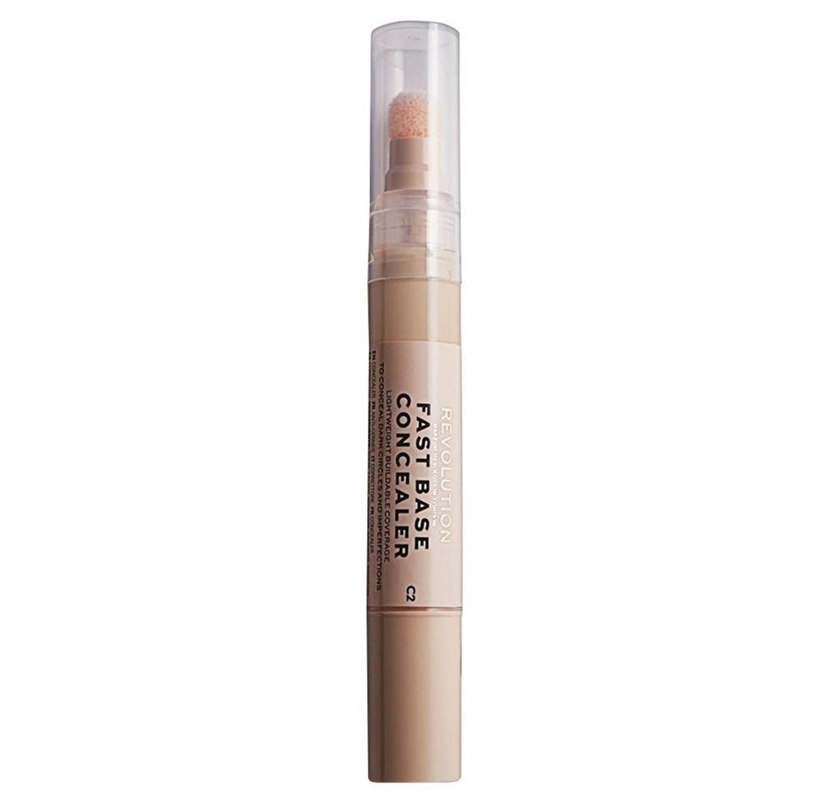 Make-Up - Makeup Revolution Fast Base Concelear, Under-Eye Concealer Pen, C 2, 4.5 ml - 5057566043182