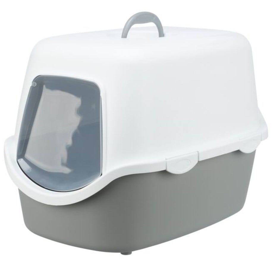 Katzen - Jolly Paw Katzentoilette mit Haube Grau 40x40x56cm - JP31535