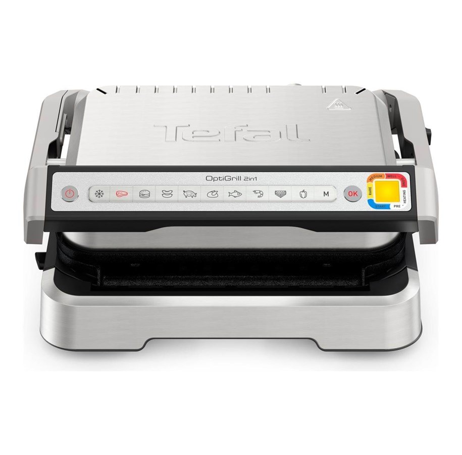 Tischgrill - Tefal OptiGrill 2in1 GC772D30 - grill - silver/black - GC772D30