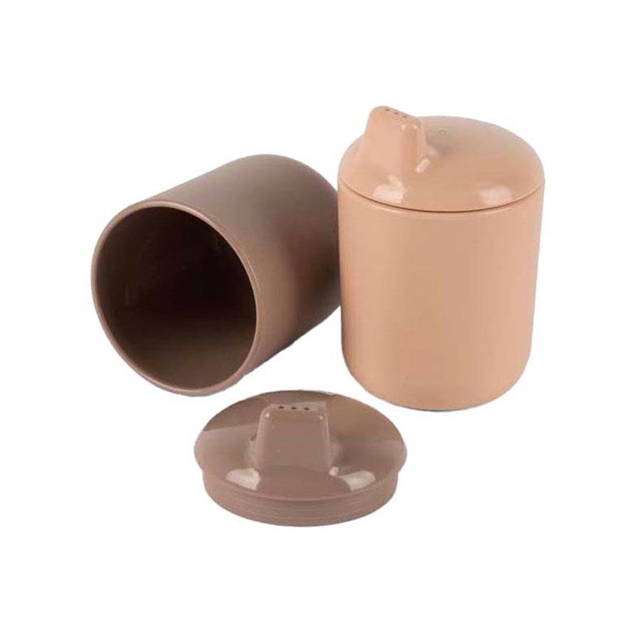 Baby Spielzeug - Dantoy - Anti-spill Drinking Cups Beige/Mocha 2pcs. - 6222