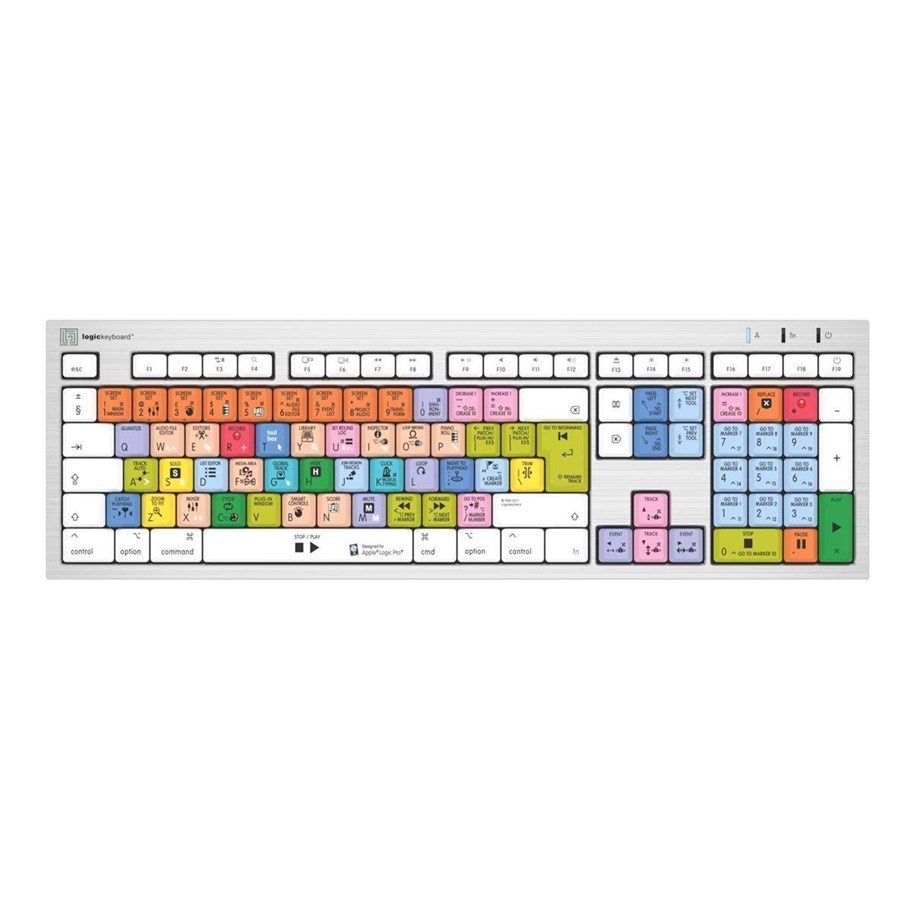 Tastaturen - Logickeyboard Apple Logic Pro X ALBA Slimline - Tastaturen - Englisch (UK) - Silber - LKB-LOGXP2-CWMU-UK