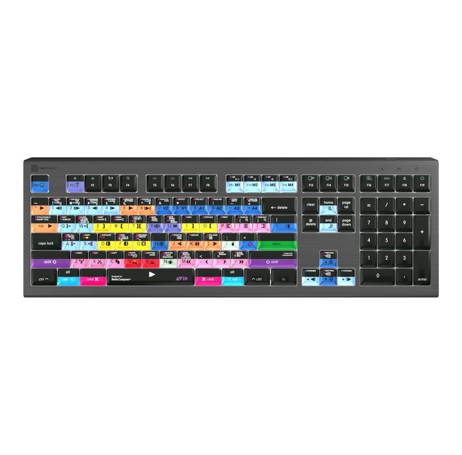 Tastaturen - Logickeyboard Avid Media Composer Astra 2 - Tastatur - Englisch (UK) - Grau - LKB-MCOMP-A2M-UK