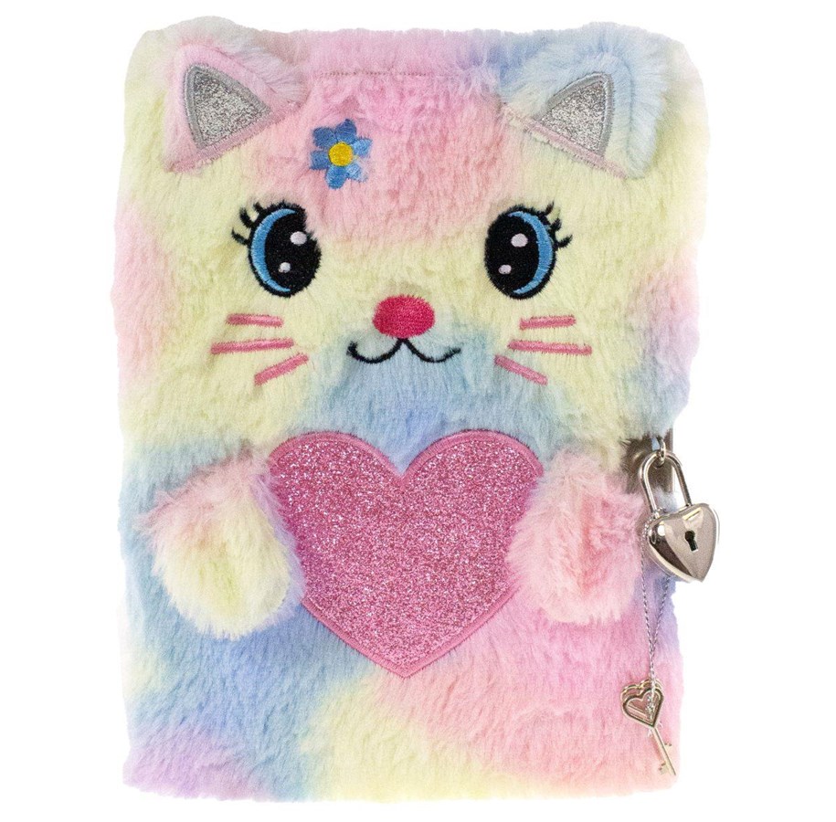 Schul-Zubehör - Tinka DIARY PLUSH CAT M/HJERTE - 8-802121
