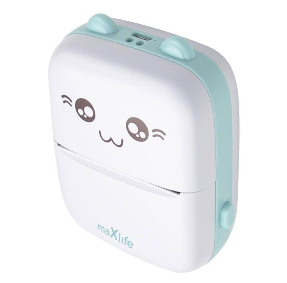 Drucker - Maxlife MXTP-100 Bluetooth Thermal Printer for Kids Blue - OEM0200503