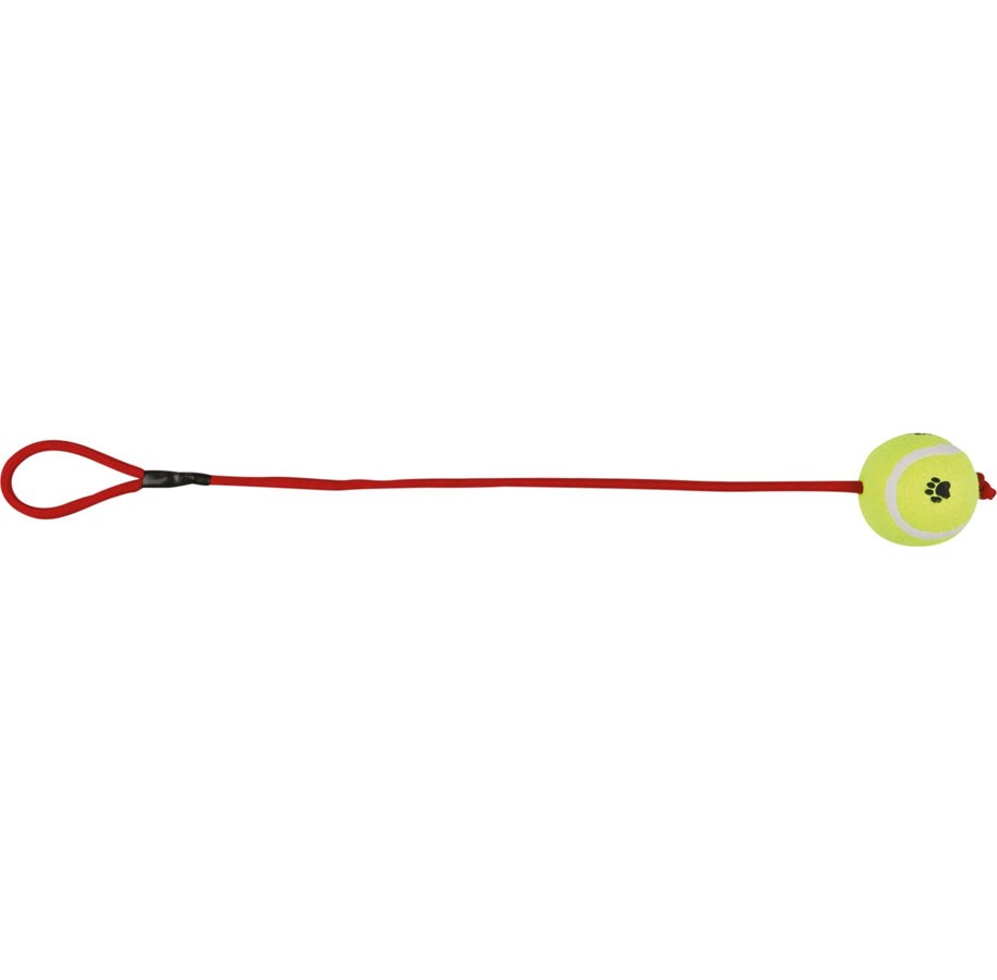Hunde - Jolly Paw Hundespielzeug Tennisball am Seil 50cm - JP25400