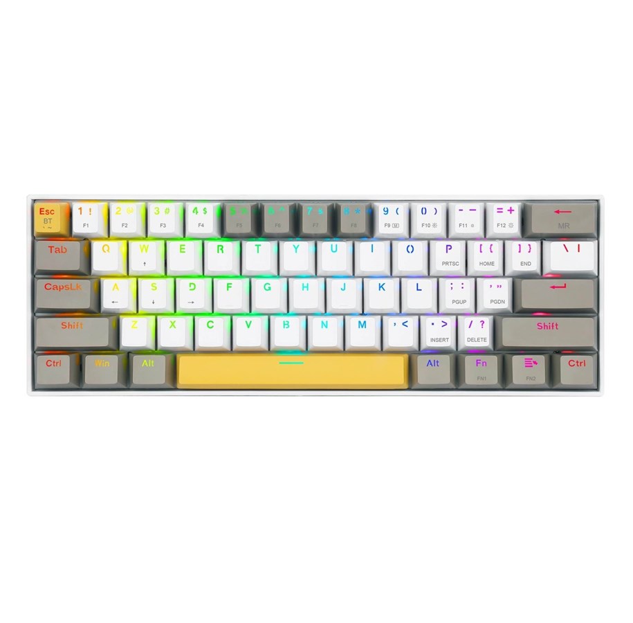 Tastaturen - REDRAGON K530-YL&WT&GY-RGB-PRO Draconic Pro keyboard - Gaming Tastaturen - Englisch (US) - Weiss - K530-YL-WT-GY-RGB-PRO