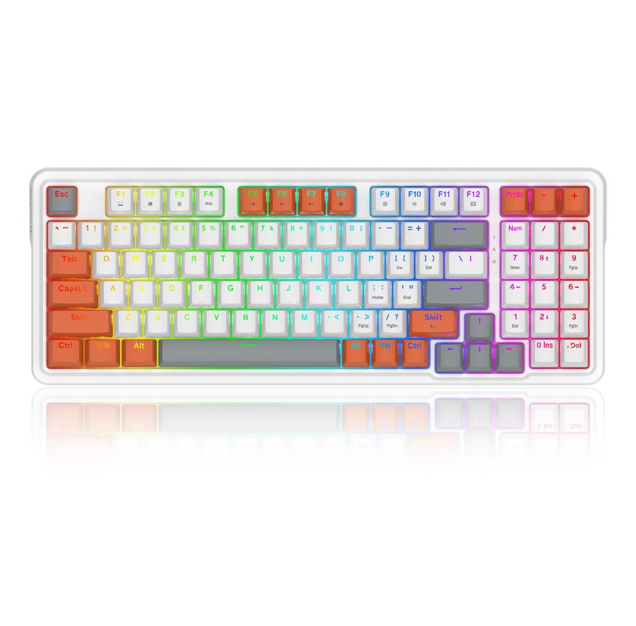 Tastaturen - REDRAGON K664WOG-RGB Gloria keyboard - Gaming Tastatur - 96% - Englisch (US) - Weiss - K664WOG-RGB