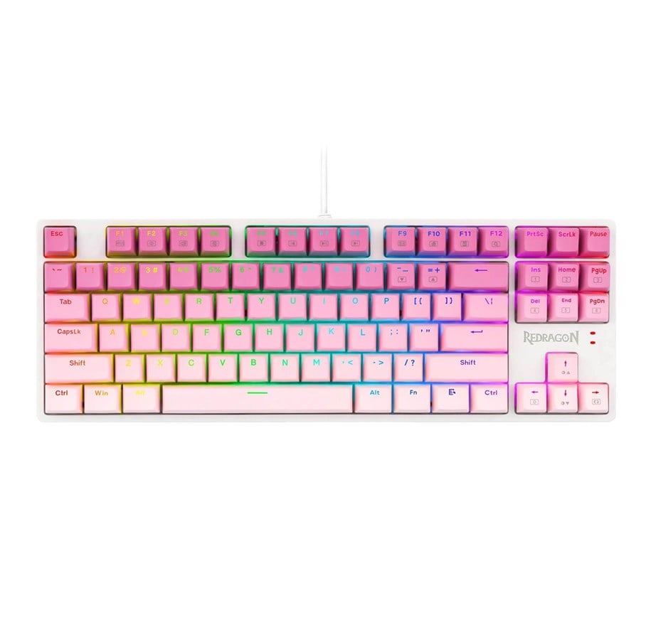 Tastaturen - REDRAGON K645W-GP-RGB Cass keyboard - Gaming Tastatur - 80% - Englisch (US) - Weiss - K645W-GP-RGB