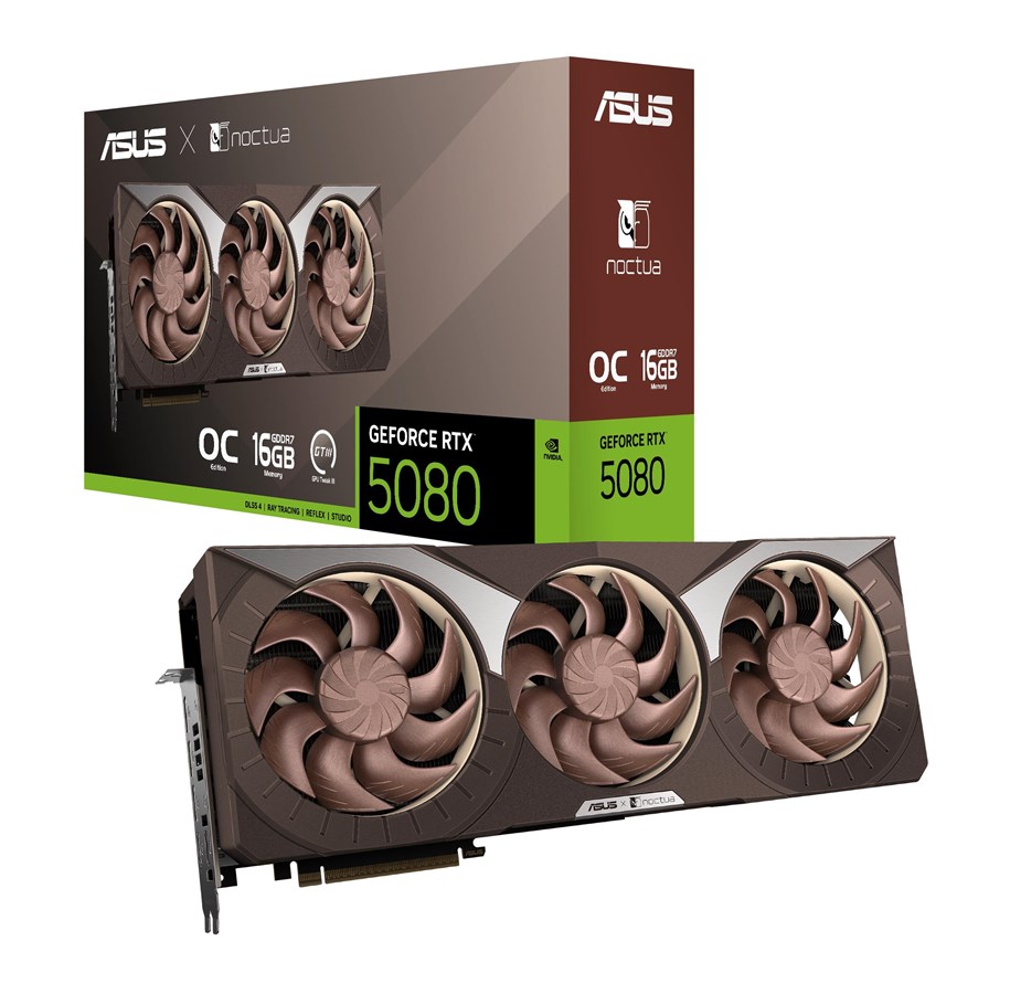 Grafikkarte - ASUS GeForce RTX 5080 Noctua OC - 16GB GDDR7 RAM - Grafikkarte - 90YV0M32-M0NA00