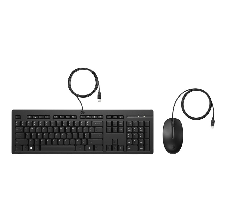 Tastaturen - HP 225 - Tastatur & Maus Set - Englisch - Schwarz - AX2Y7AA#ABB
