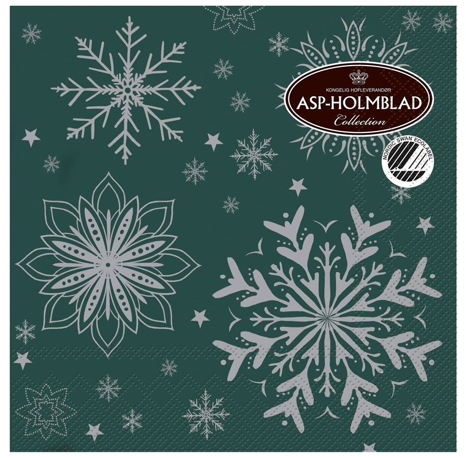 Einrichtung - Asp-Holmblad Servietten "Crystal" Green/Silver - 98005