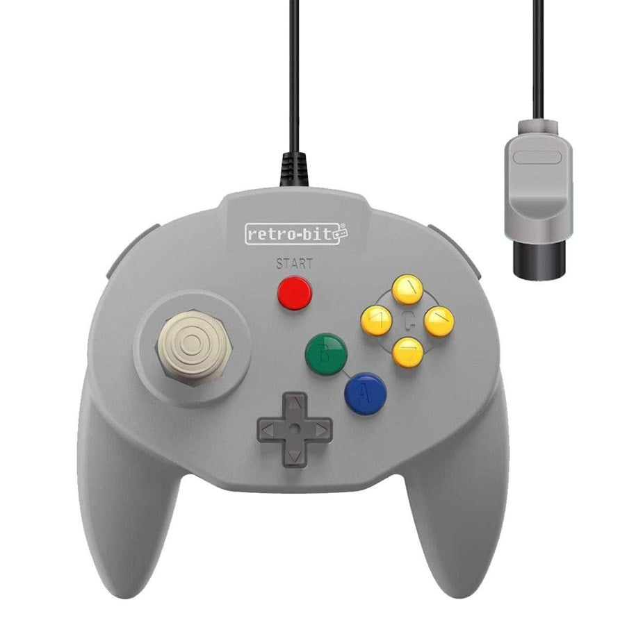 Gaming Zubehör - Retro-Bit Tribute 64 - Grey - Wired Controller - Nintendo 64 - 849172012004