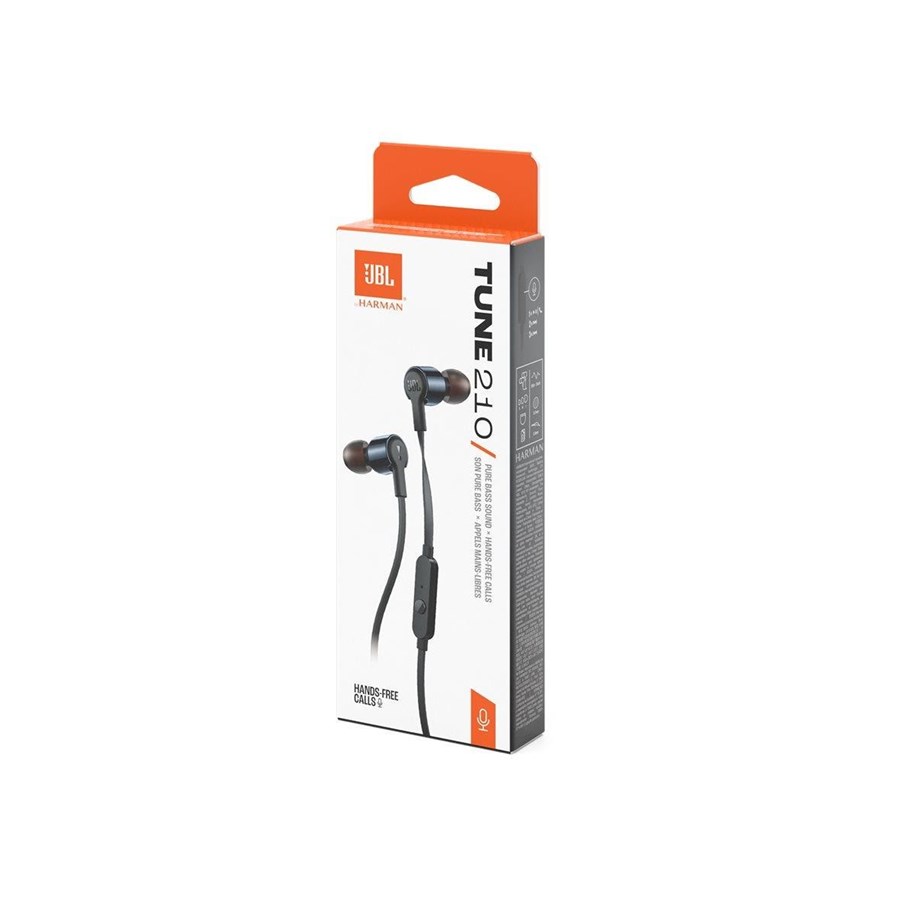 Kopfhörer/Headsets - JBL T210  In-Ear headphone with 1-button mic/remo - JBLT210BLKE
