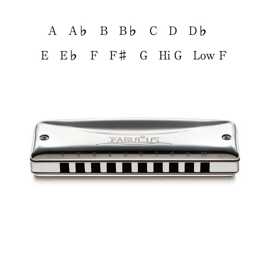 Musikinstrumente & DJ-Ausstattung - Suzuki Fabulous harmonica  F-20E in key: C - 7162