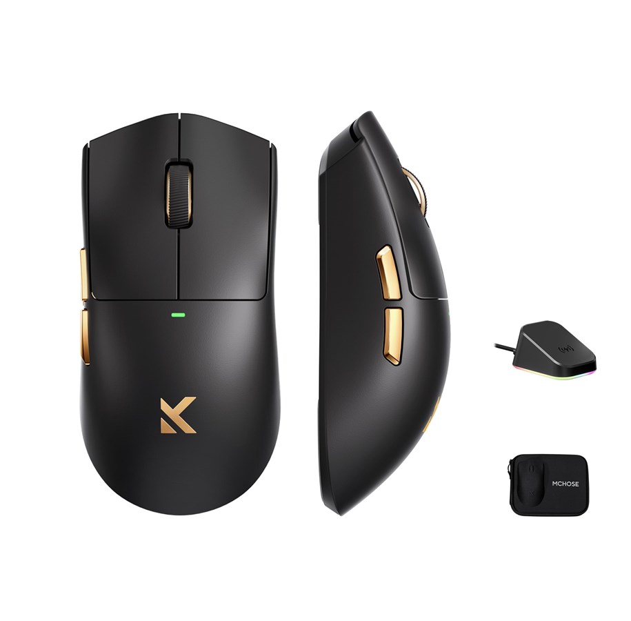 Maus - MCHOSE K7 Ultra Lightweight Wireless - Gaming Maus (Schwarz) - MC-K7-5