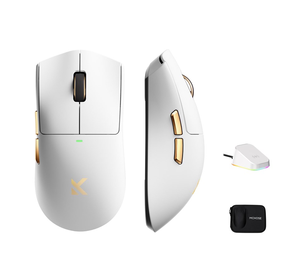 Maus - MCHOSE K7 Ultra Lightweight Wireless - Gaming Maus (Weiß) - MC-K7-7