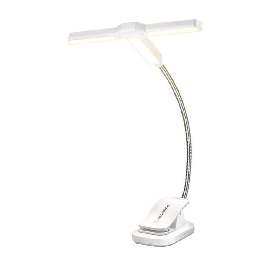 Smart-Home - Glocusent Tri-Head Book Light GLCSNTA2303 USB-C 1000mAh - White - GLCSNTA2303