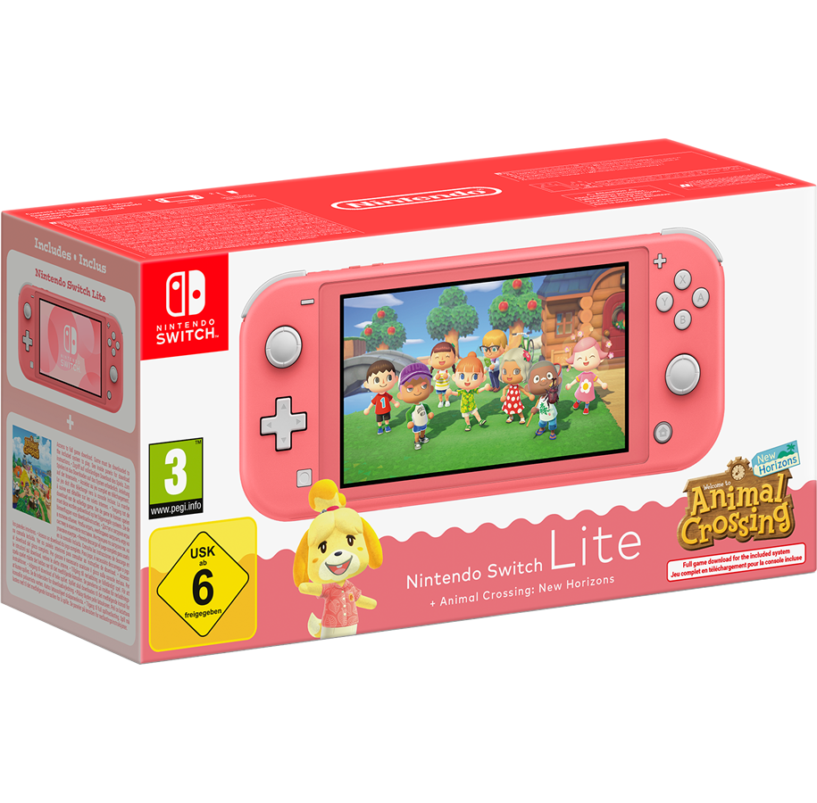 Spielkonsolen - Nintendo Switch Lite - Coral inc. Animal Crossing - 0045496546120
