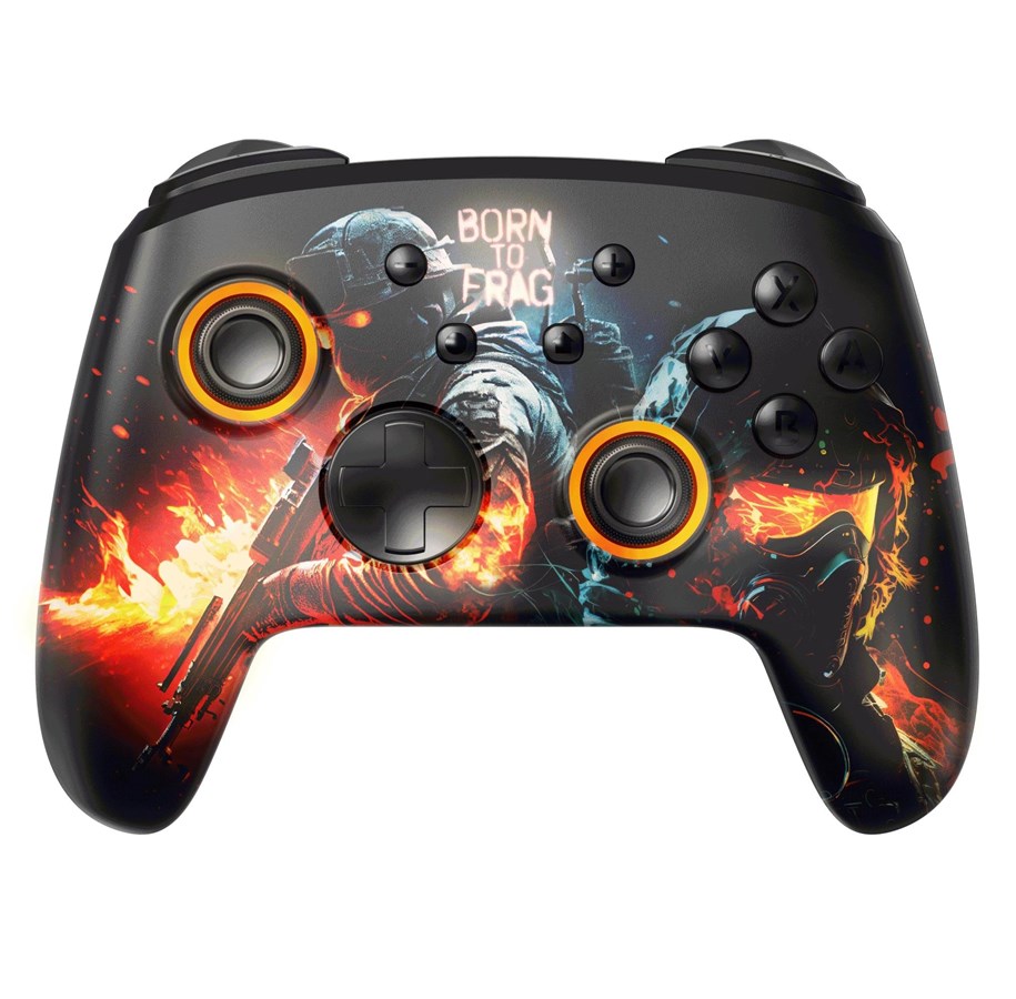 Gaming Zubehör - Freaks And Geeks RGB Switch/PC Wireless controller - Born to Frag - Wireless Controller - Nintendo Switch - 299350