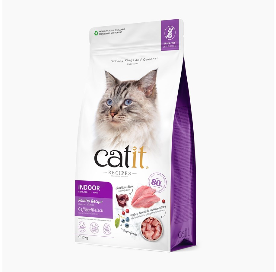 Katzen - Catit - Recipes Premium Dry Food for Cats - Adult Indoor - 2kg - 44514