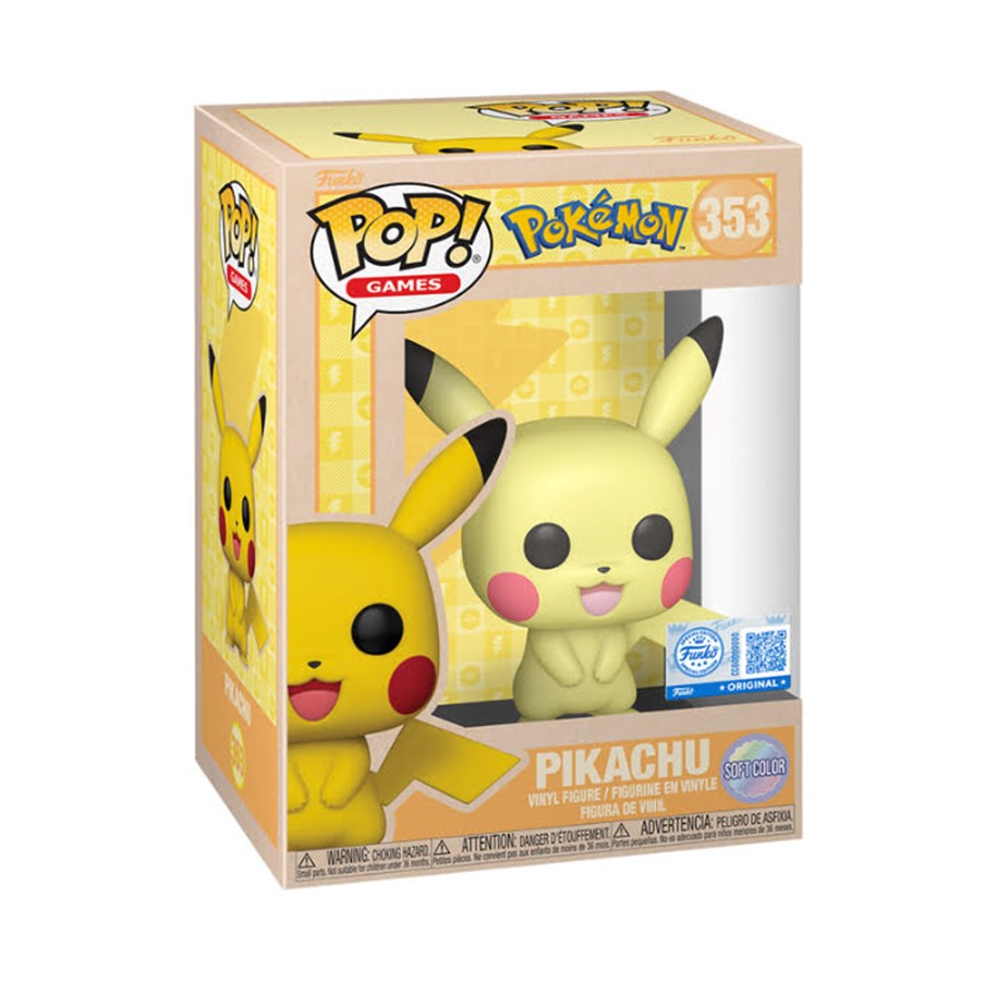 Merchandise - Funko! - POP Vinyl Excl PokemonPikachu(SftClr) - Figur - 87876